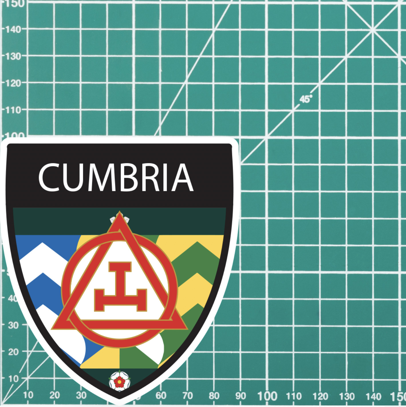 Cumbria Masonic Holy Royal Arch Shield Sticker - Picture 4 of 4