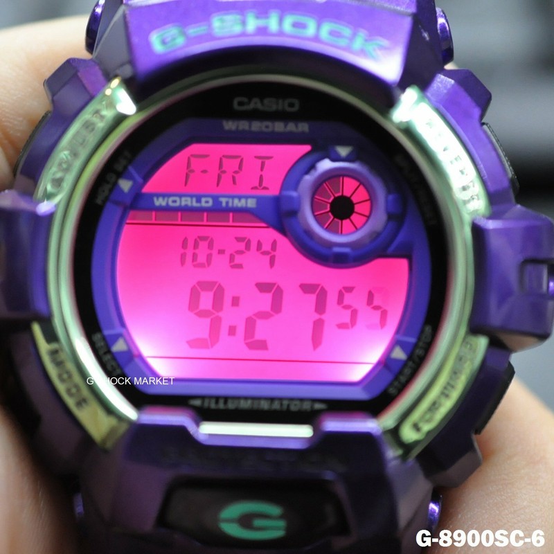 G-8900SC-6 CASIO G-SHOCK CRAZY COLORS PURPLE / GREEN | eBay