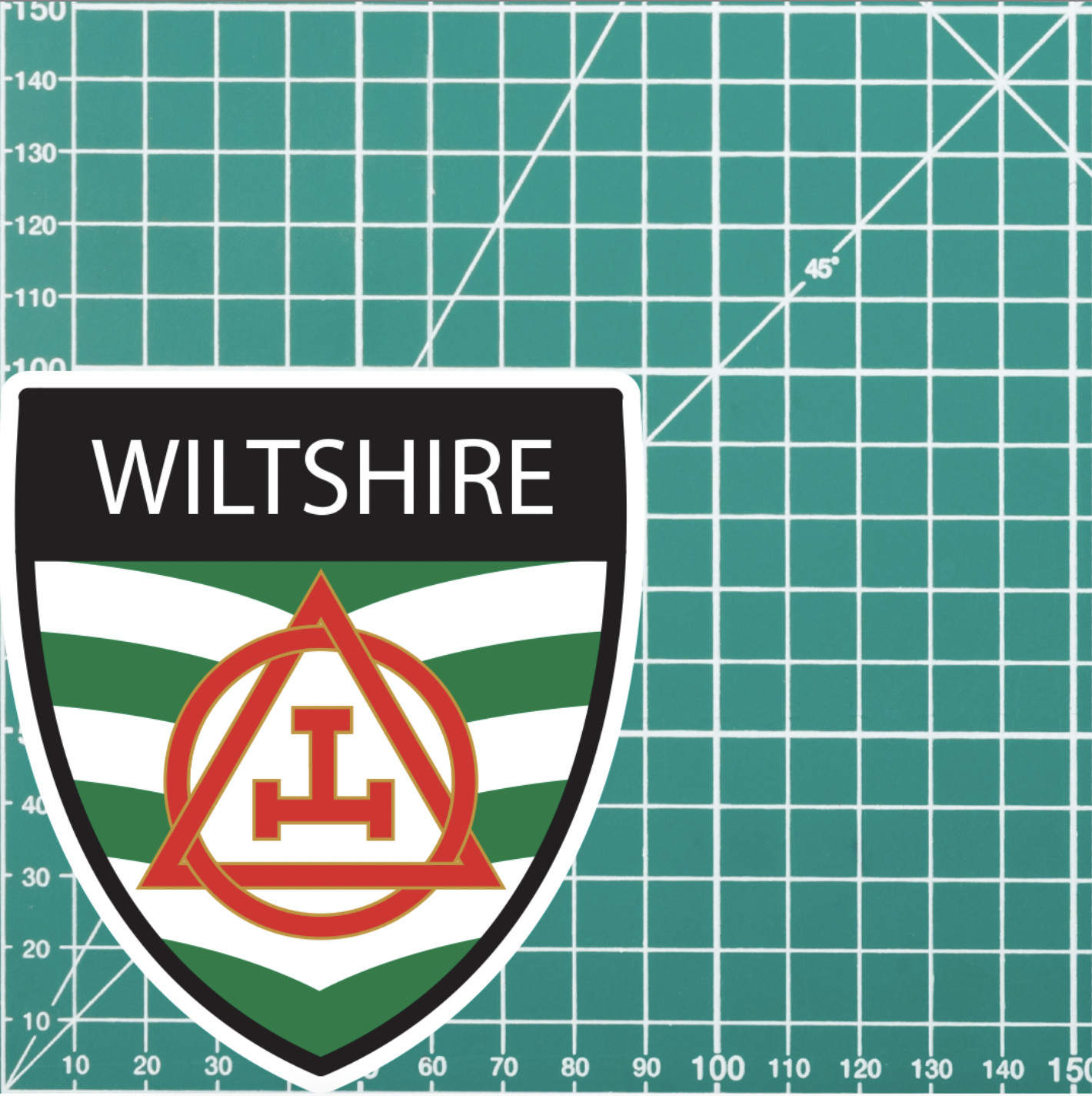 Wiltshire Masonic Holy Royal Arch Shield Sticker - Picture 4 of 4