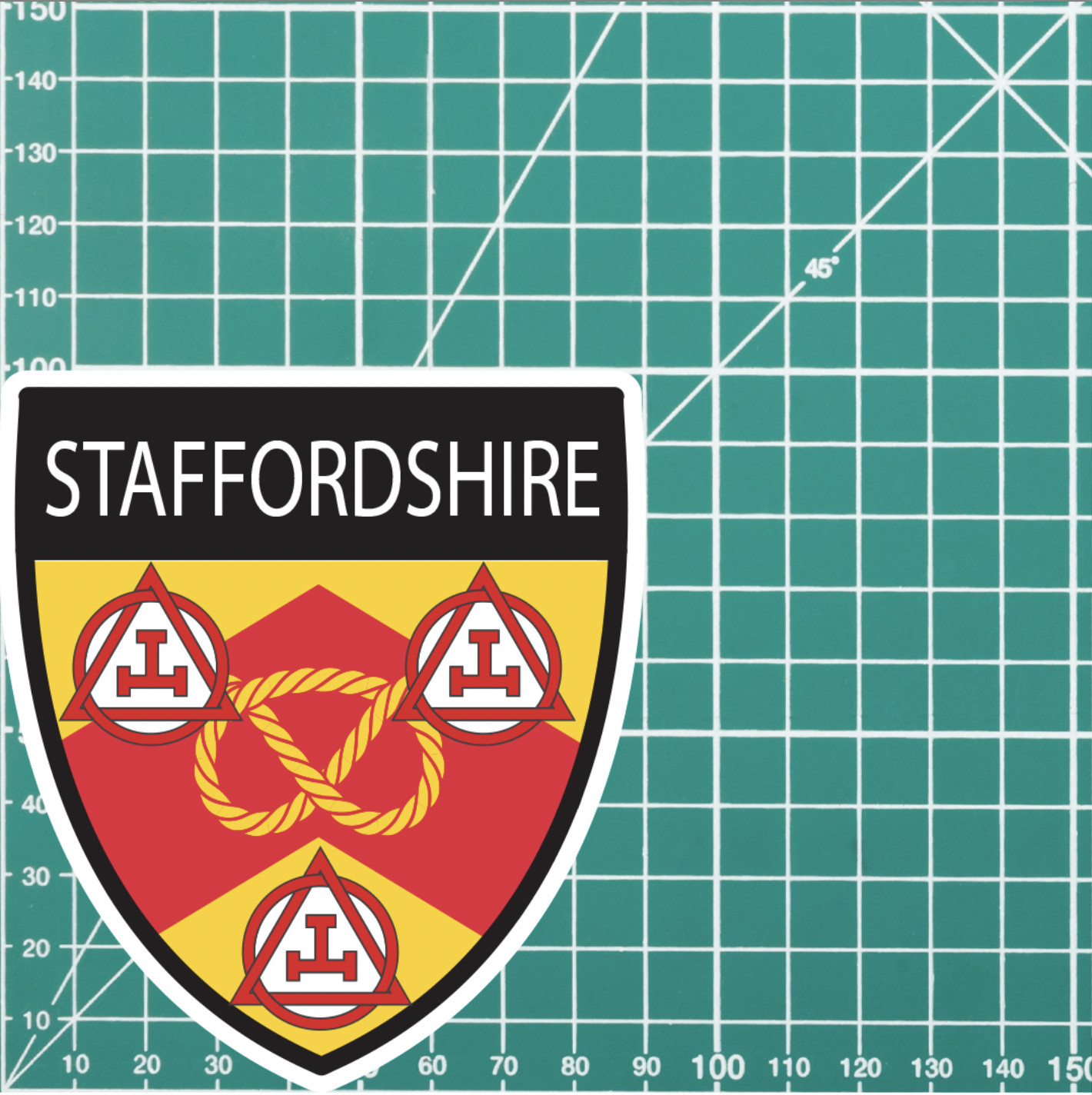 Staffordshire Masonic Holy Royal Arch Shield Sticker - Picture 4 of 4