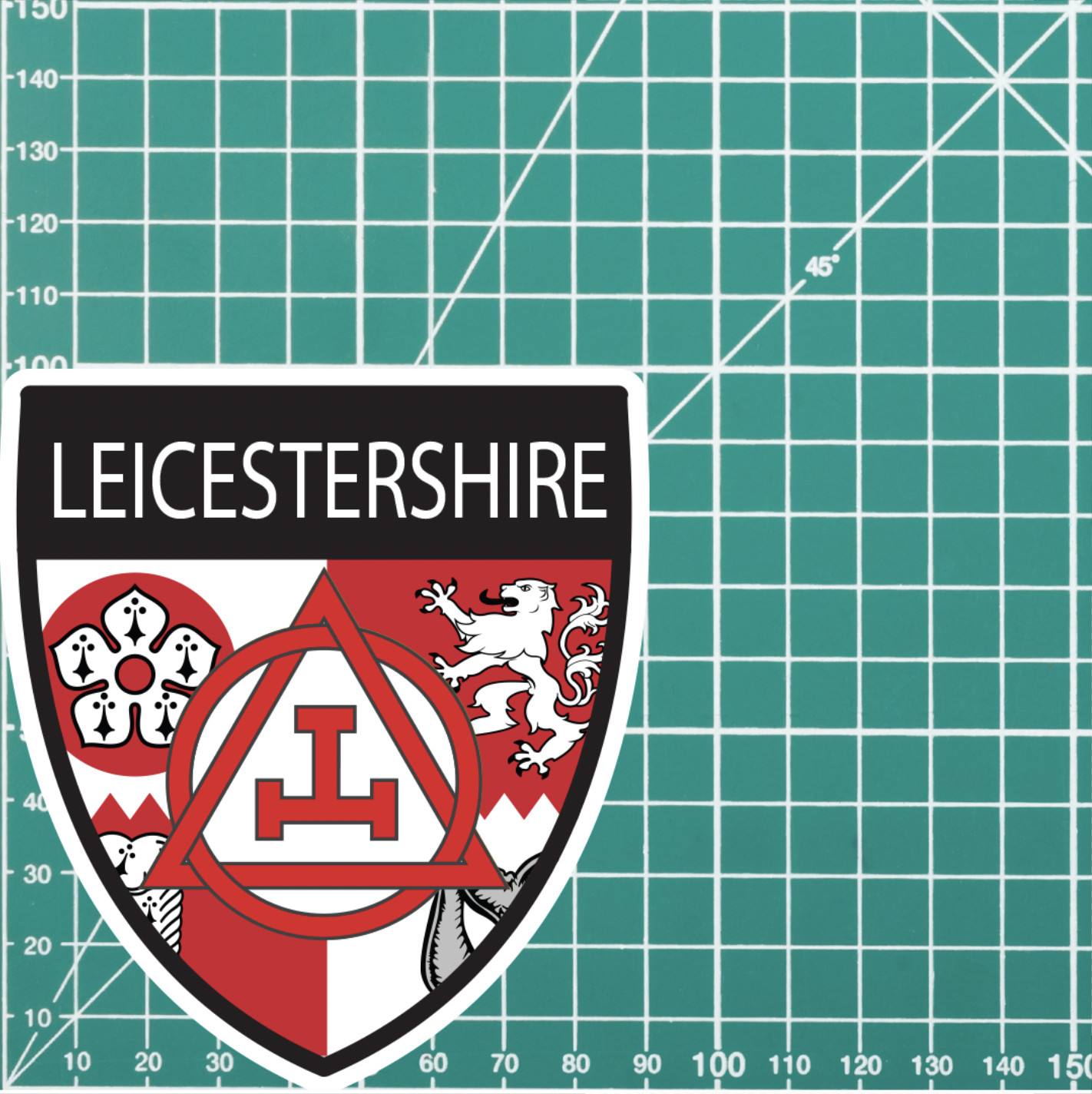 Leicestershire Masonic Holy Royal Arch Shield Sticker - Picture 4 of 4