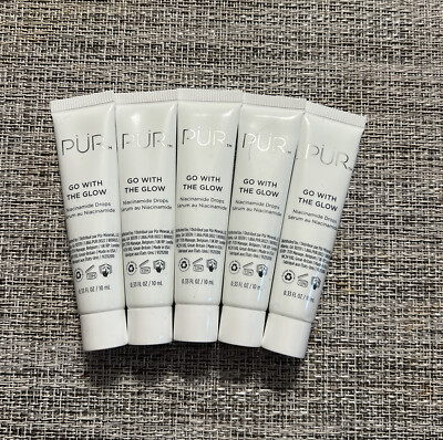 Lot of 5 PÜR Go with the Glow Niacinamide Drops .33 oz / 10ml each # A 7