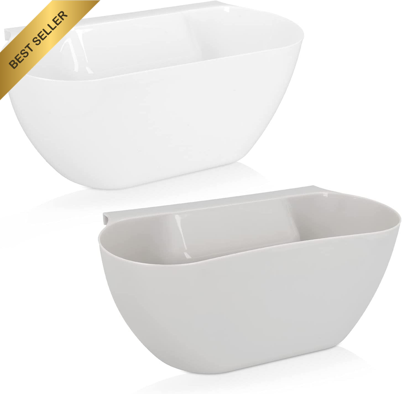 Hanging Kitchen Waste Bins Set of 2 - Garbage for Food Scraps and Compost - Smal