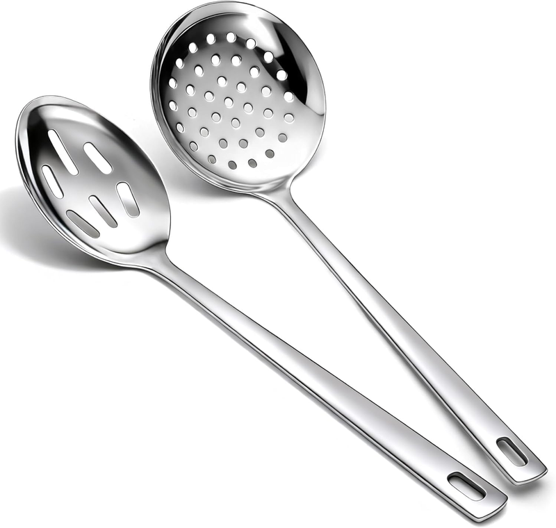 Slotted Spoons for Straining, 2 Pcs, 13