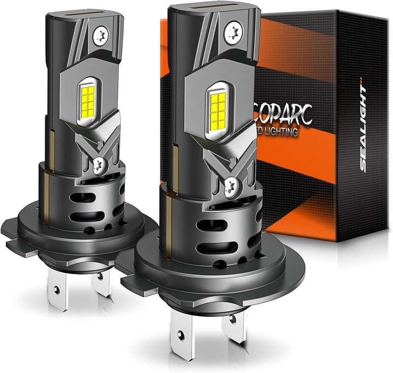 H7 LED Headlight Bulbs, 32000 Lumens 800% Brighter 6500K Cool White Led Bulbs, A