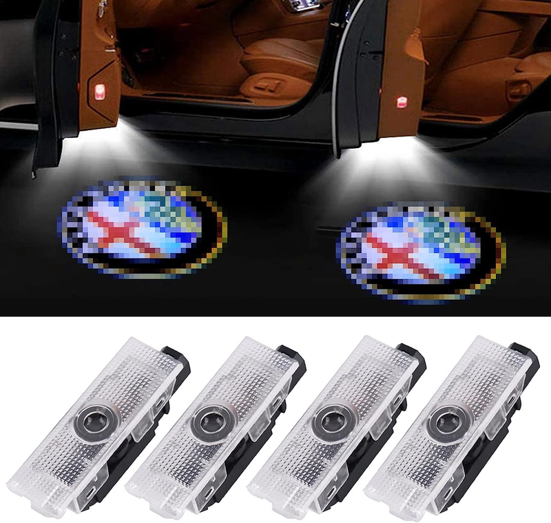 Zhongyu for Alfa-Romeo Car Door LED Logo Lights,3D Ghost Shadow Light Wireless W