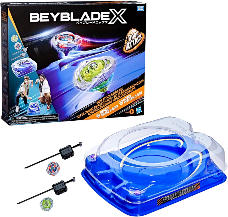 X Drop Attack Battle Set with Beystadium Arena, 2 Takara Tomy Tops