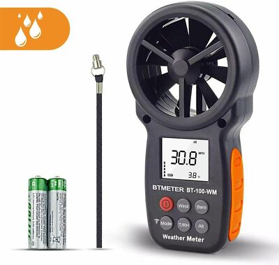 Handheld Wind Speed Meter Anemometer Altitude Humidity Temperature Barometer LCD