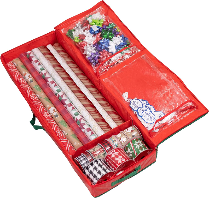 Handy Laundry Gift Wrap Storage Organizer, Easily Organize Wrapping Paper, Ribbo