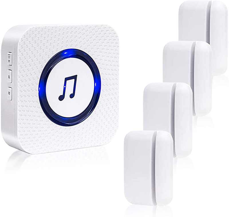 Door Chime Wireless Door Sensor Ssnjie Enter Alert Chimes for Business/Home with
