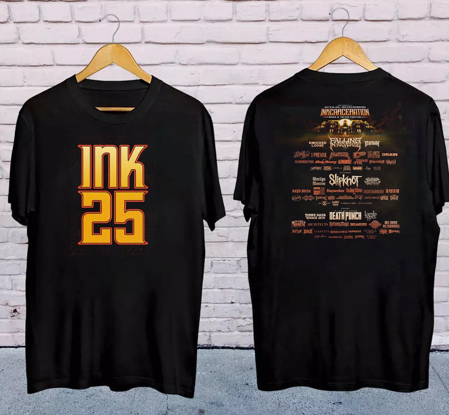 Trend!!! Inkcarceration Festival 2025 60+ bands Black 2Side