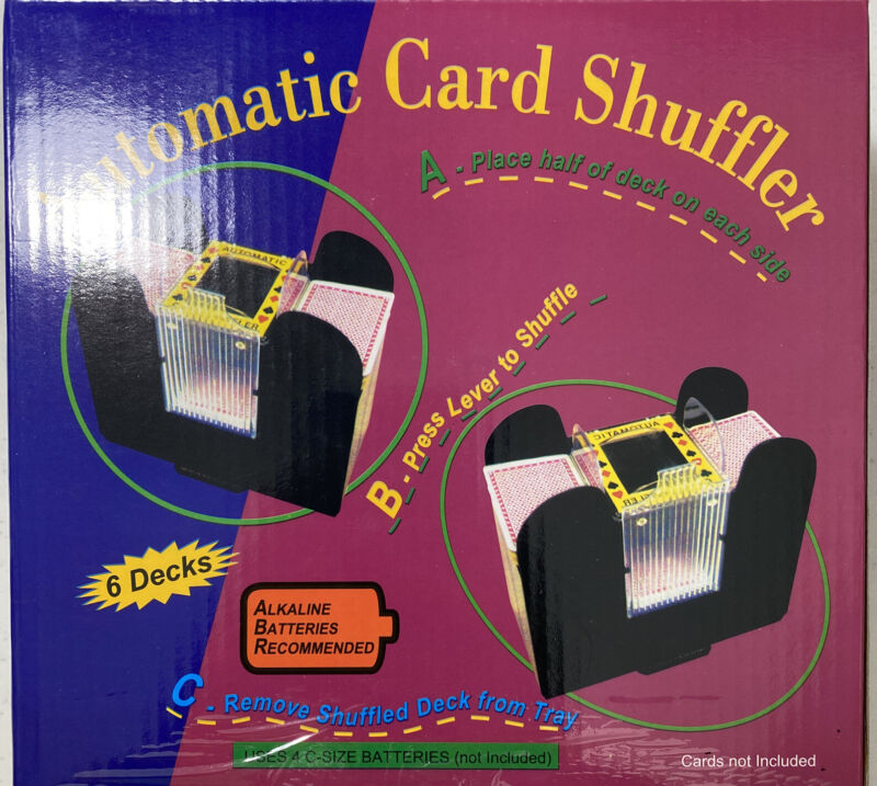 6 Deck Automatic Card Shuffler With Four  Batteries Does Not Include Cards