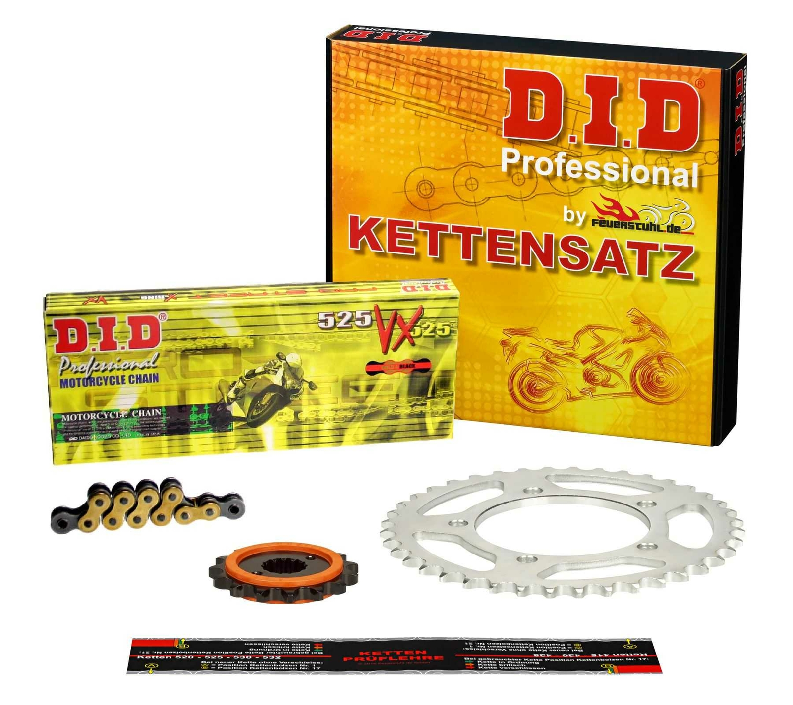 Kettensatz Geeignet Für Suzuki GSX-R1100 86-87 CONVERSION Kette DID 5