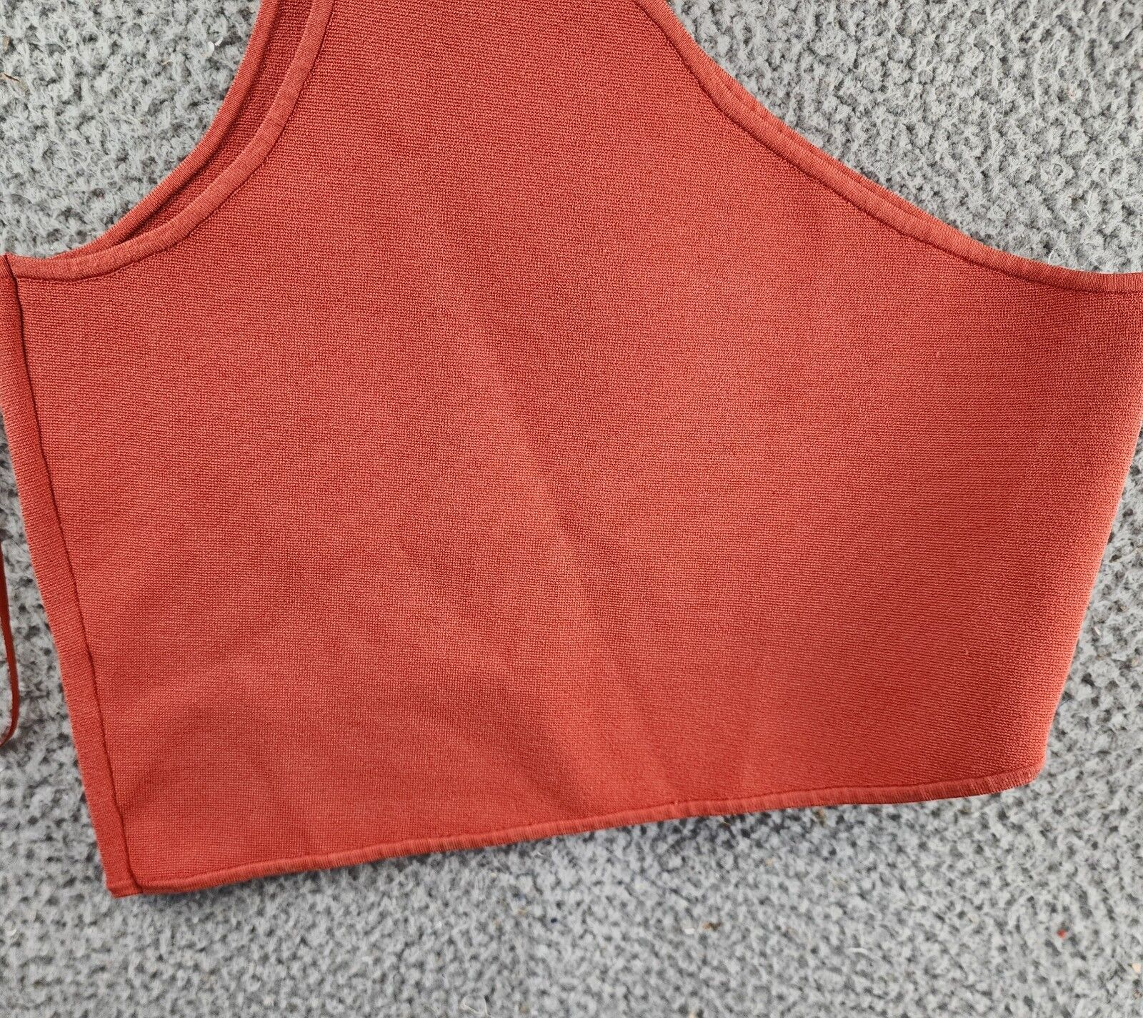 A.L.C. Colby One Shoulder Crop Top Women's L Moroccan Spice Pullover Style~ - Picture 12 of 13