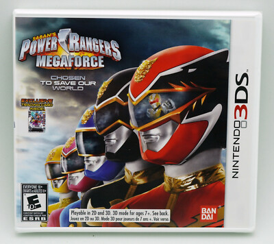 Power Rangers Megaforce Original Print w/Trading Card 3DS US NTSC Factory Sealed