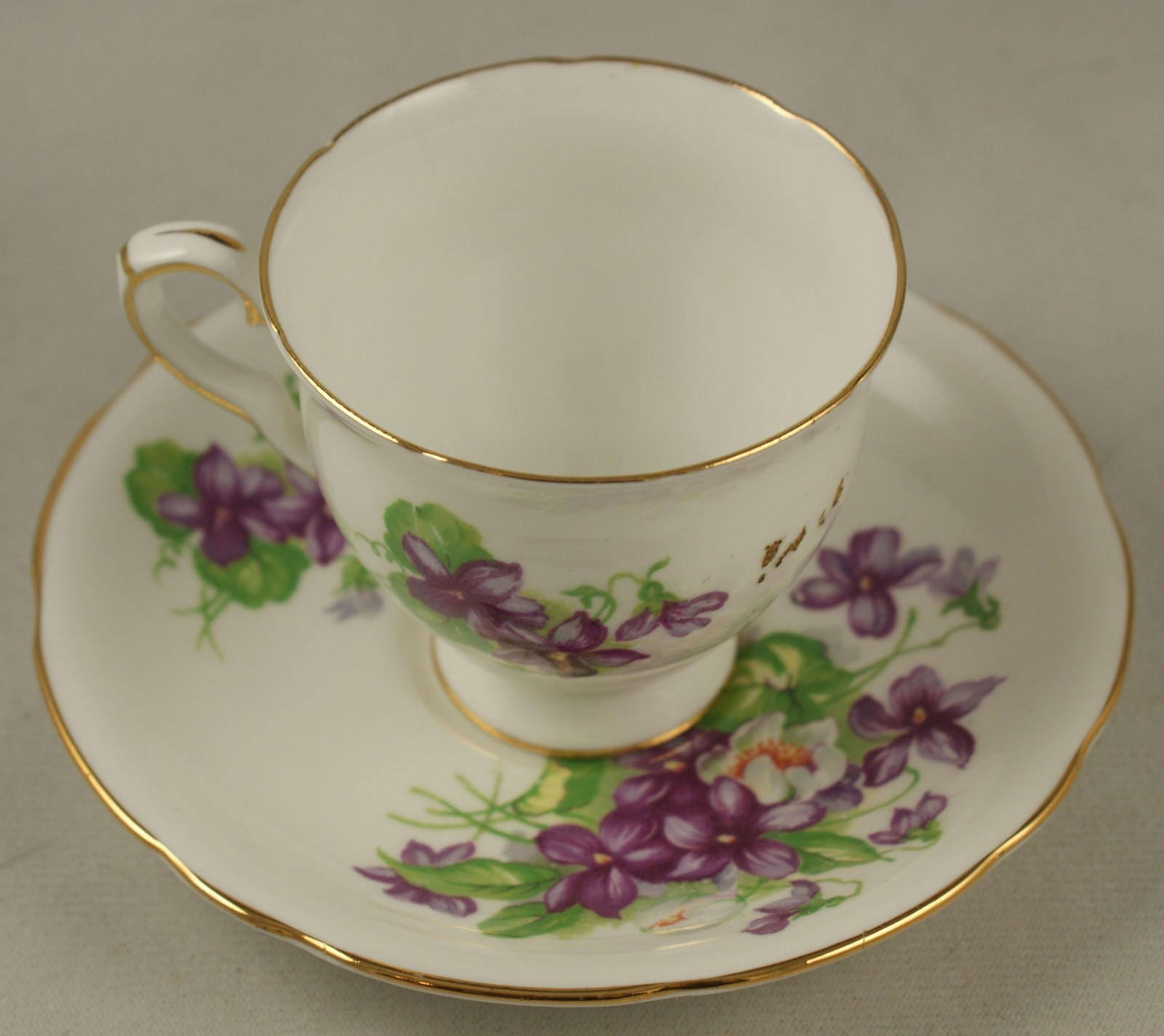 Royal Stafford Bone China Demi Cup and Saucer Gold Trim