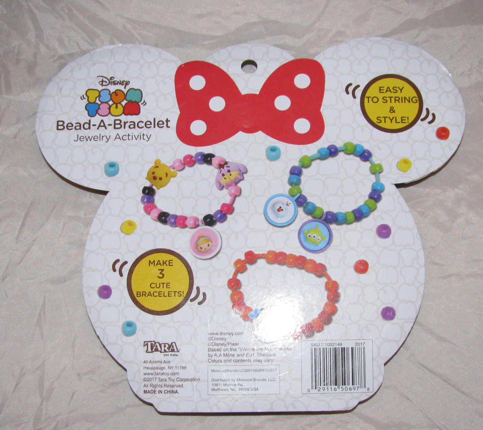 Disney Minnie Tara Toys Tsum Bead A Bracelet Jewelry charm Activity Playset