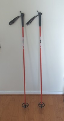 Vintage EXEL red fiberglass Cross Country Ski Poles 130 cm Made In Finland