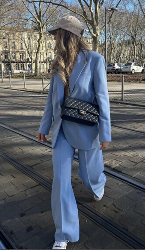 ZARA グレー スーツ (EUR 54) ZARA ストレート ブレザー グレー XS オーバーサイズ