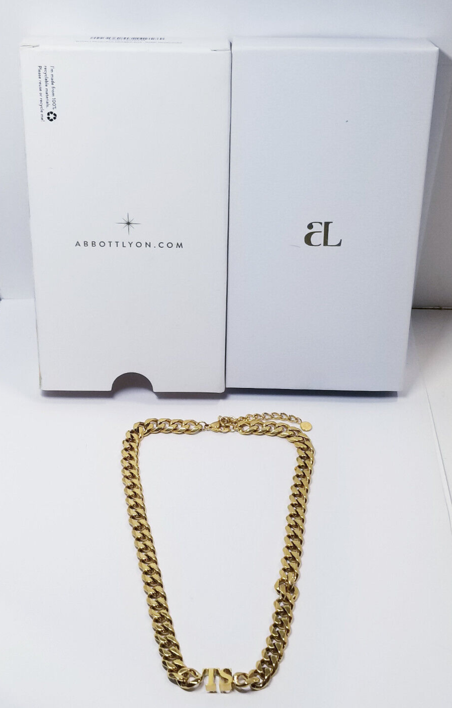 Abbott Lyon Initial 'TS' Choker Necklace | eBay UK