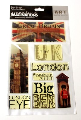 Creative Imaginations Scrapbooking Epoxy UK Stickers