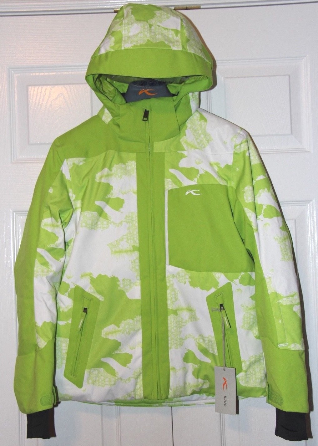 KJUS スノージャケット　１５２ KJUS Boys Engineered Ski Jacket - Size 152 (US 12) - White / Lime