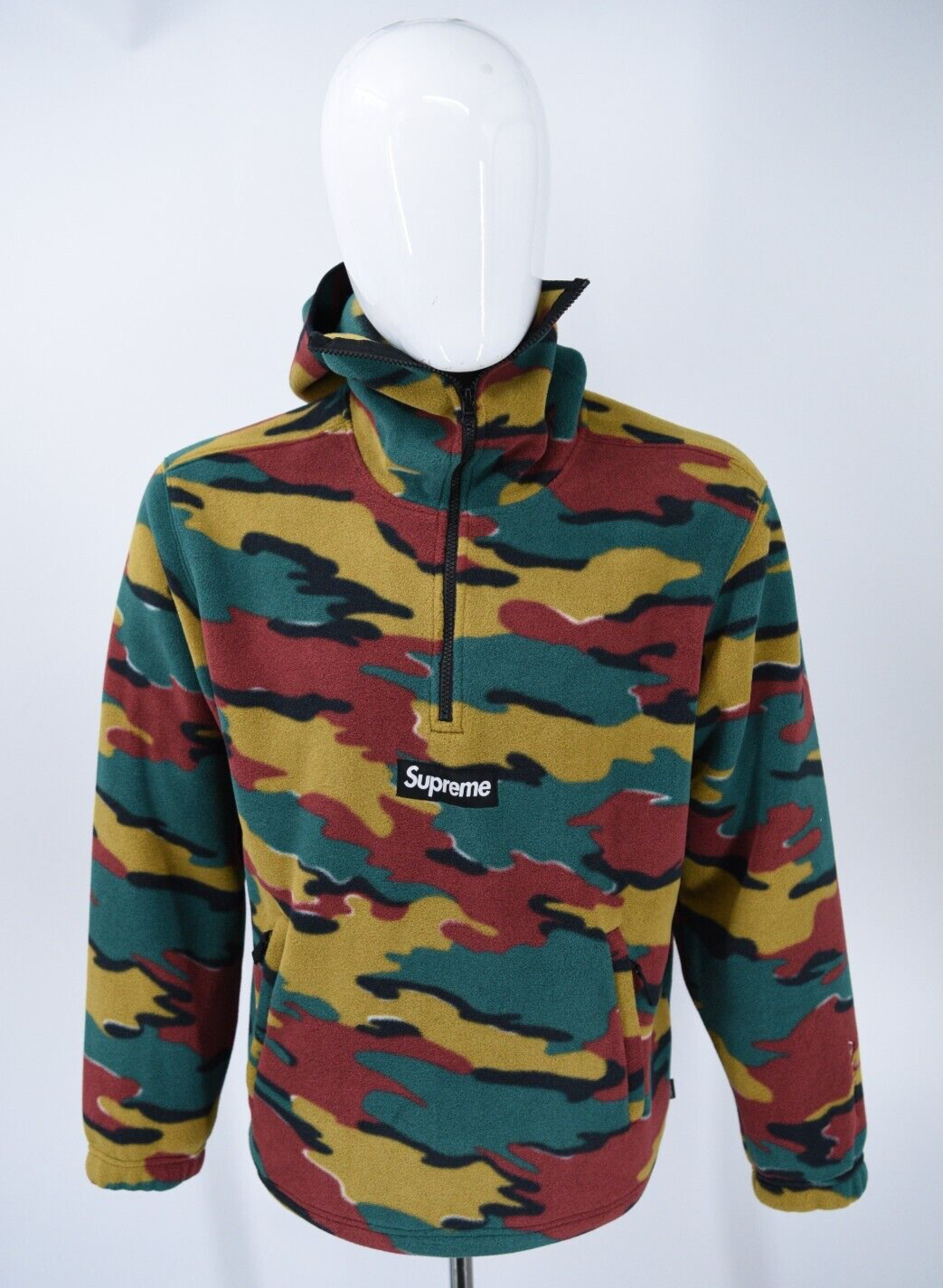 SUPREME POLARTEC Camo Face Mask| Half Zip Hooded Sweatshirt SUPREME POLARTEC Camo Face Mask| Half Zip Hooded Sweatshirt