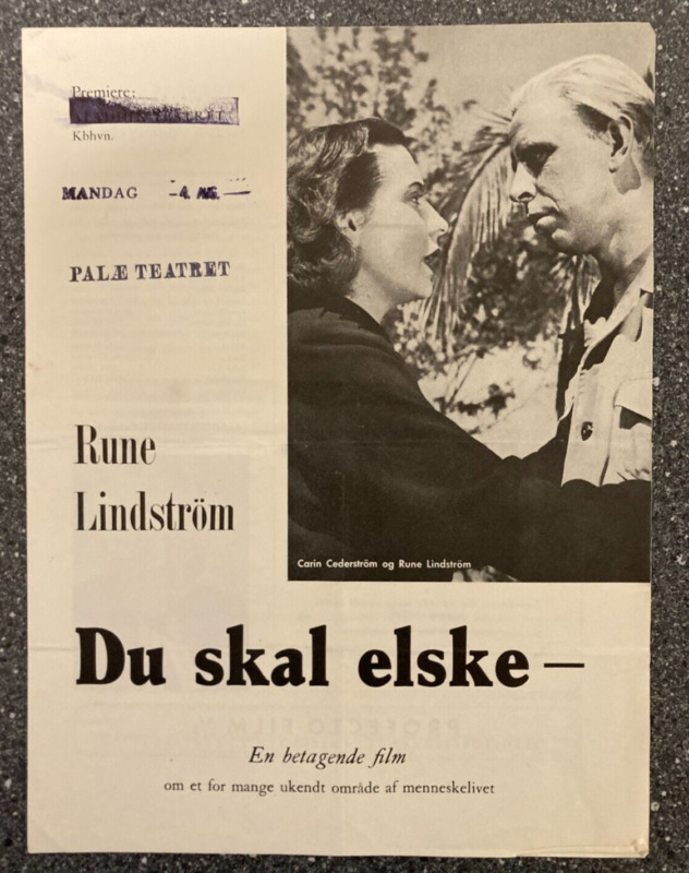 Jag är med eder... Victor Sjöström, Rune Lindström 1948 Danish Press Release
