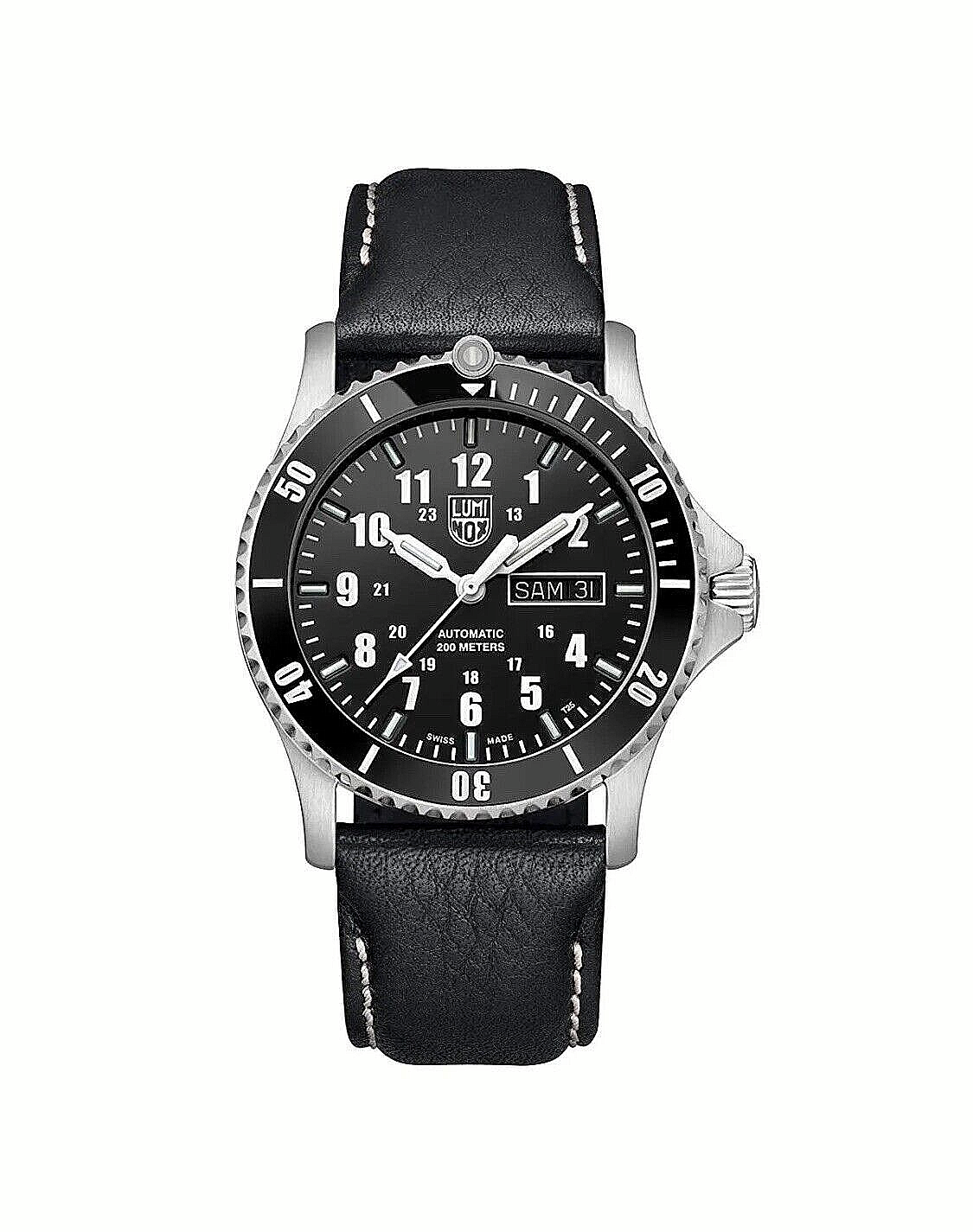 Pre-owned Luminox Swiss Sport Timer 42mm Steel Black Dial Mens Automatic Watch Xs.0921