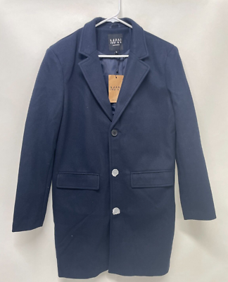 Boohoo mens overcoat discount
