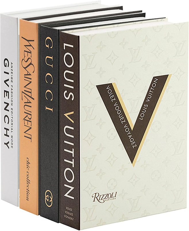 Decorative Books for Home Decor, Set of 4 Stylish Fake Book of Room Decor Aesthe