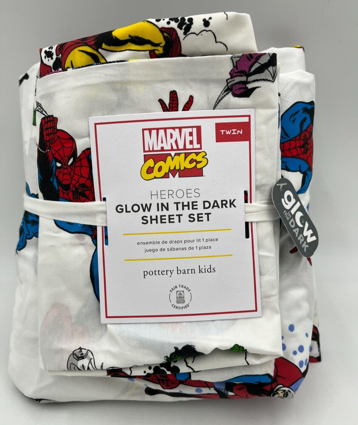 Glow in the dark marvel sheets deals