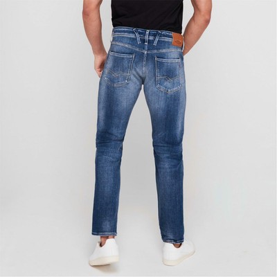 REPLAY REPLAY AGED ECO JEANS MENS GENTS SLIM PANTS TROUSERS BOTTOMS ZIP