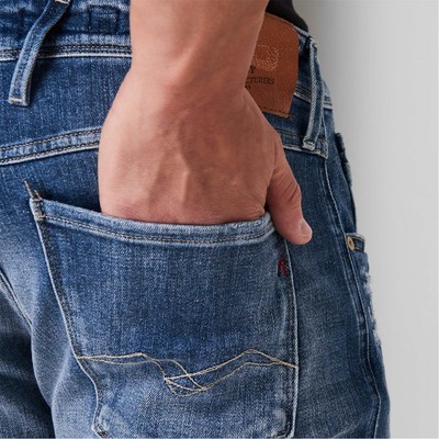 REPLAY REPLAY AGED ECO JEANS MENS GENTS SLIM PANTS TROUSERS BOTTOMS ZIP