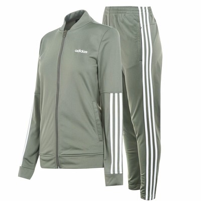 womens khaki green adidas tracksuit