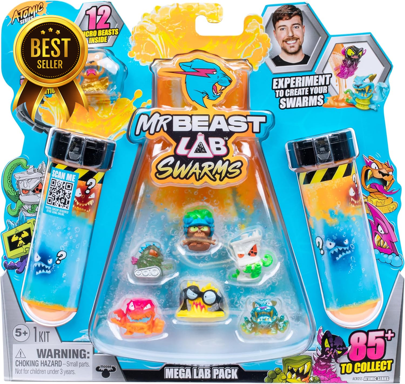12-Pack 1-Inch MrBeast Swarms Series-2/Atomic-Series-1 Micro-Beast Figures