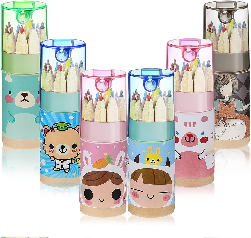 For Kids With Sharpener Cartoon Coloring Pencil Por