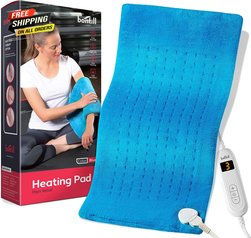 Electric Heating Pad for Cramps Back Abdomen Shoulder Neck Pain Relief Soft Heat