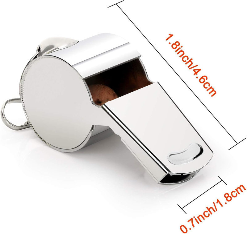 Whistle, Stainless Steel Super Loud Sports Whistle with Lanyard, Perfect for Ref
