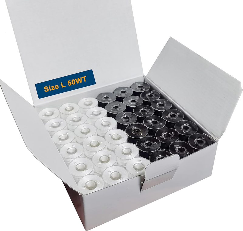 144 Prewound Bobbins for Embroidery Machines Size L (SA155) Good for Brother, Ba