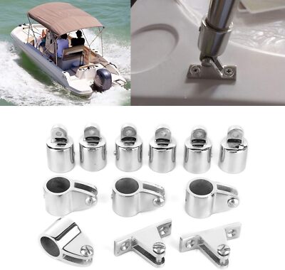 7/8" Boat Bimini Top Fittings Set Hardware 3 Bow Bimini Top Hardware for Boats