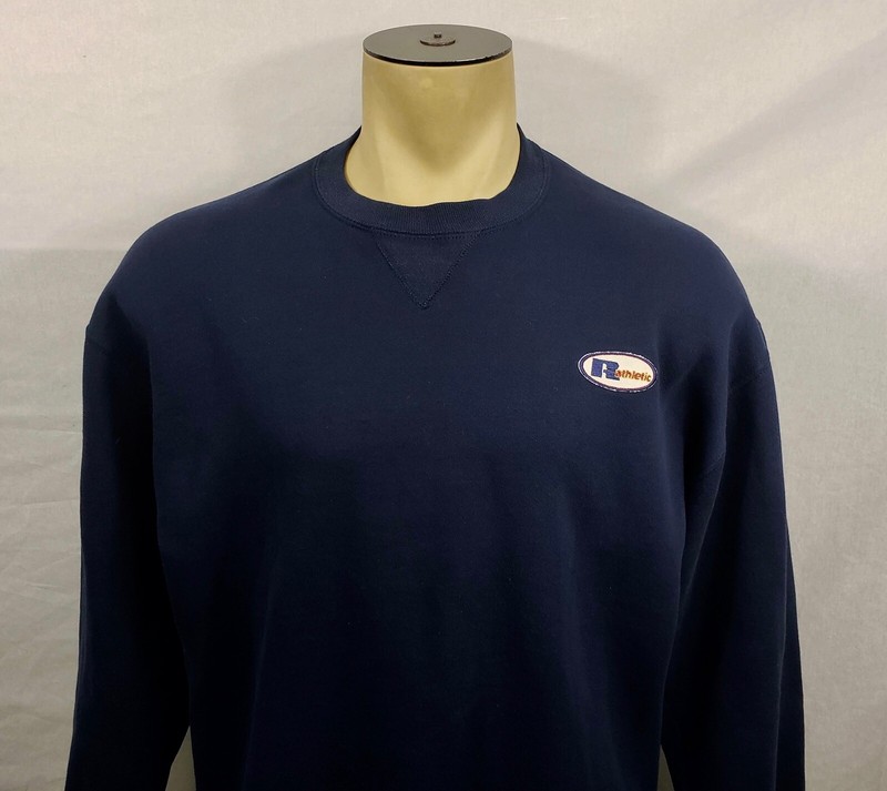 Vtg 90s Mens Russell Athletic USA 50/50 blue pullover crewneck