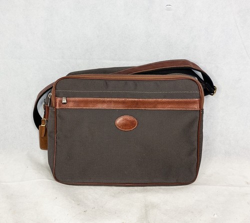 Longchamp Le Pliage Messenger Crossbody Bag - Beige Brown Canvas Leather