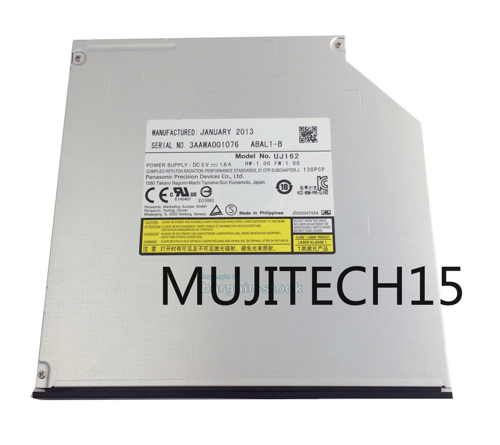 UJ162 UJ-162 3D Blu-ray Player BD-ROM Combo DVD Burn Drive