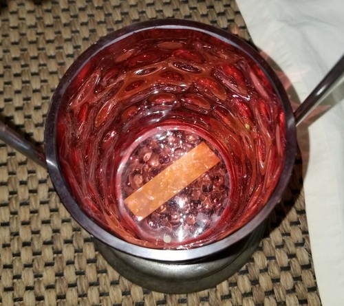 Antique Cranberry Glass Pickle Castor with Tongs