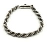 Sterling Silver Rope Chain Bracelet Fine Vintage Unisex Jewellery Length 21cm-1.JPG