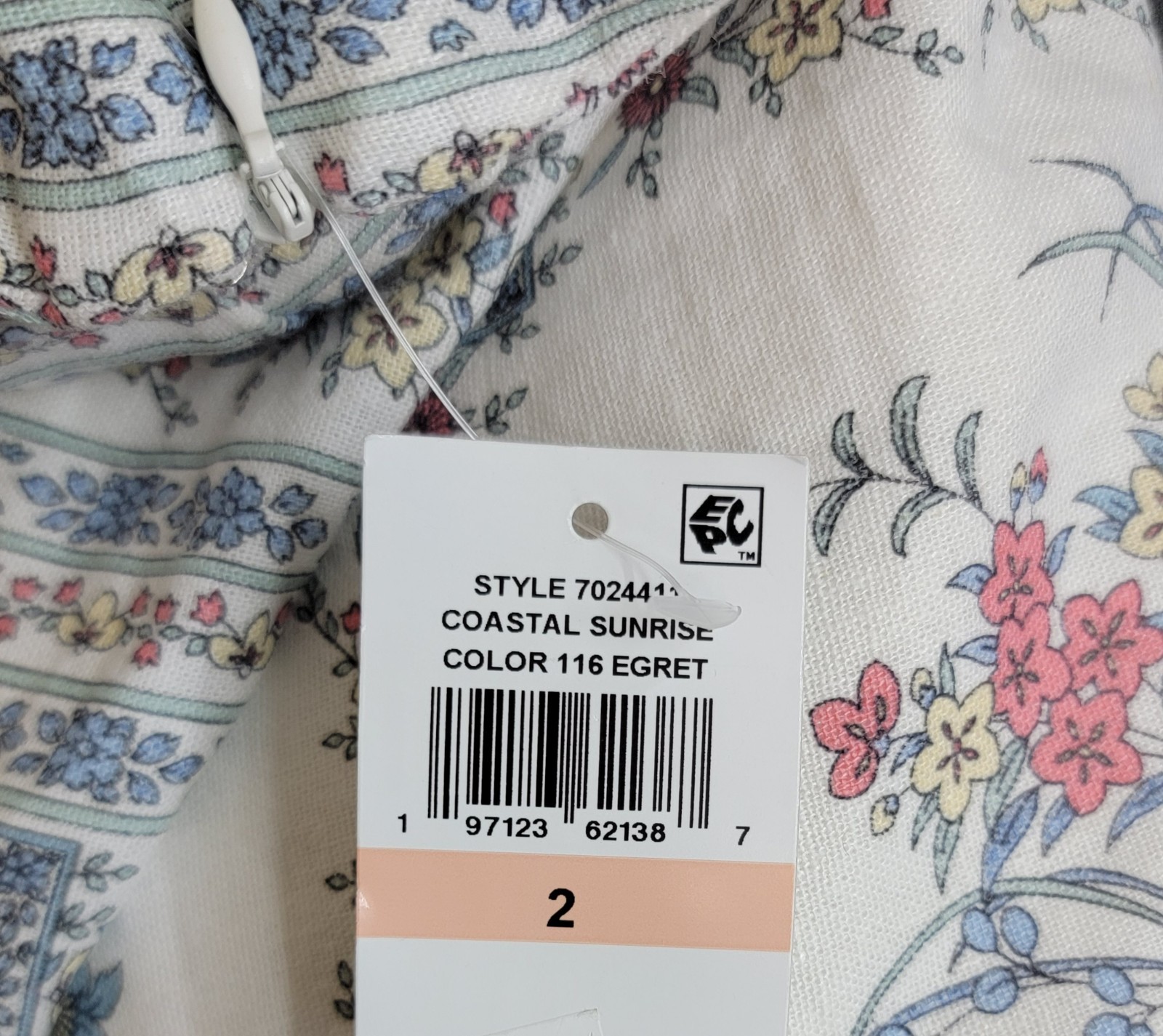 CeCe Floral Print A-Line Maxi Skirt Women's 2 Egret Multi Linen Blend Side Zip - Picture 15 of 15