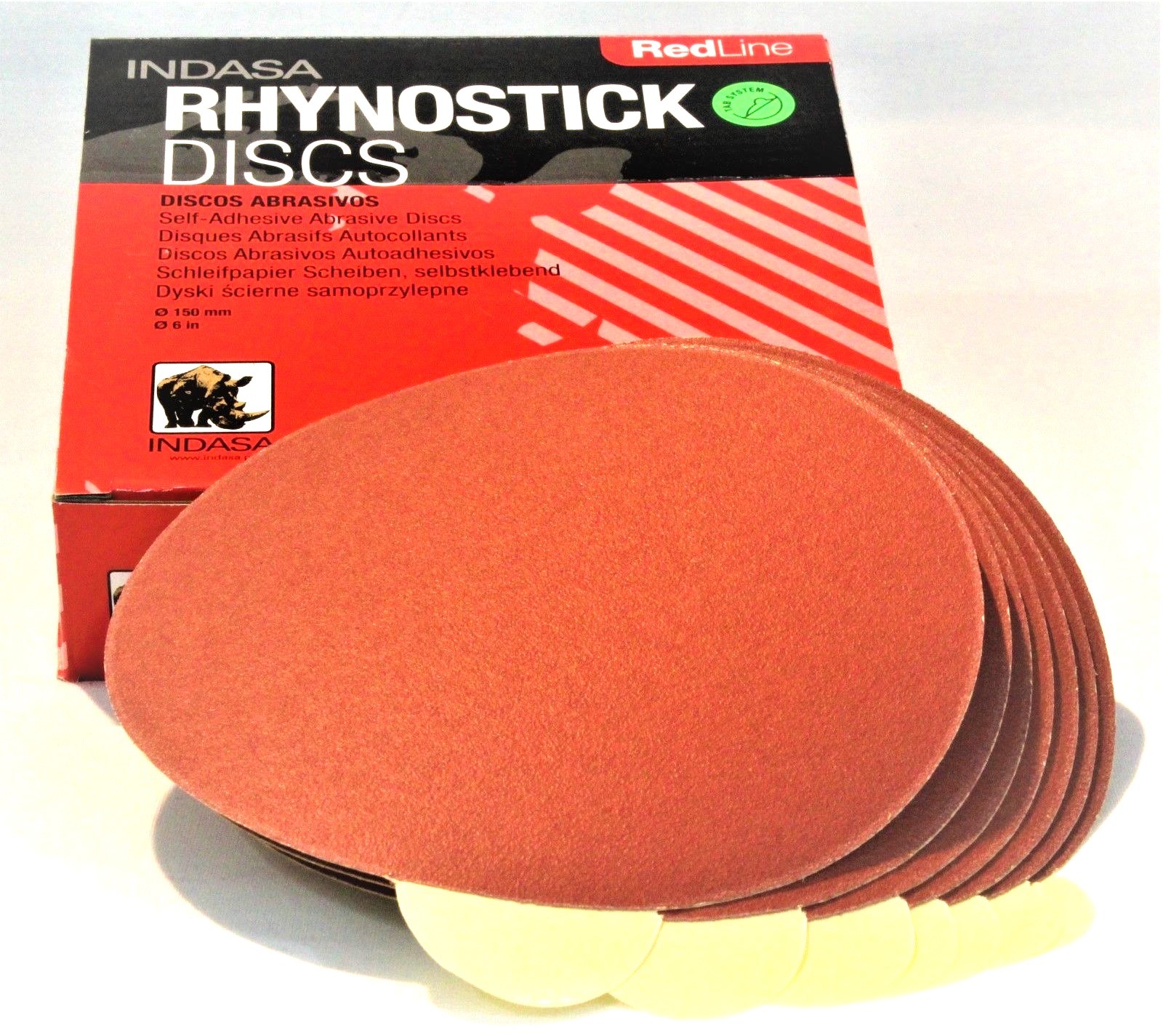 6" Sanding Discs Sticky Back Indasa Rhynostick Redline Sandpaper 36