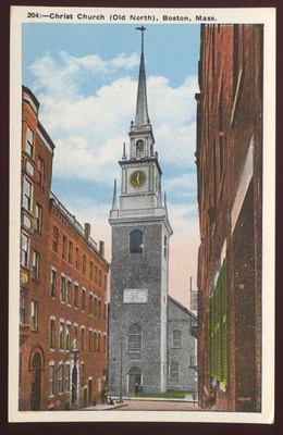 À vendre MASSACHUSETTS POSTCARD: CHRIST CHURCH, PAUL REVERE SIGNALS, BOSTON, MA