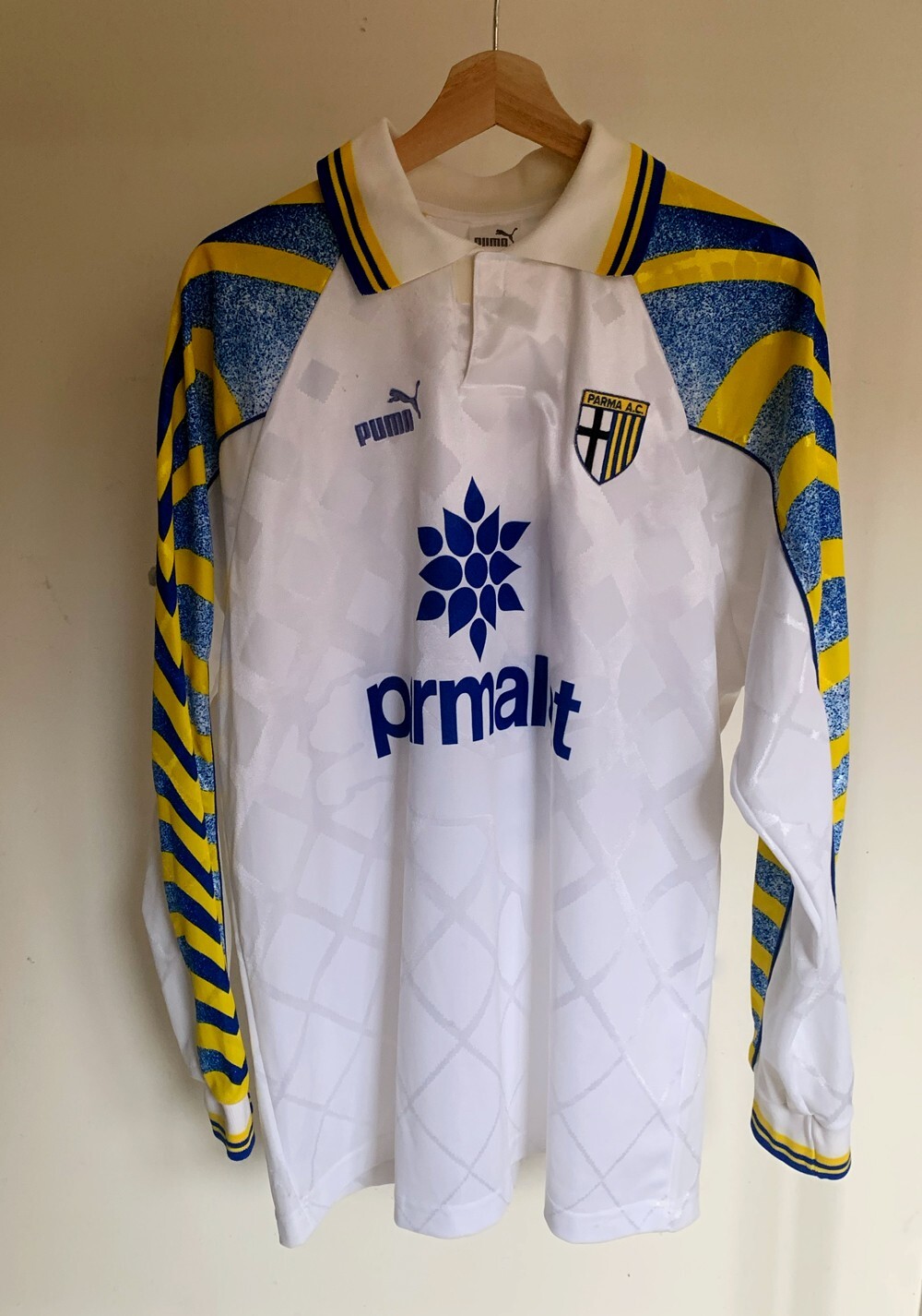 ウェア 90s Lottoe PARMA A.C Football Shirts Parma 1995-1997 Blue Away Retro Football Shirt - My Retro Jersey